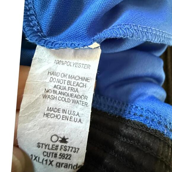 Dare Royal Blue Floral Maxi Skirt Made in USA Size 1X - Picture 4 of 6